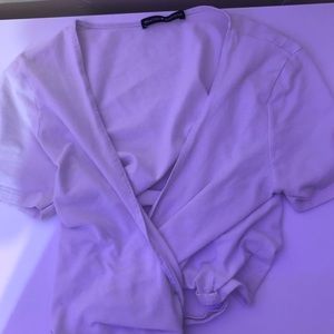 White brandy Melville wrap top